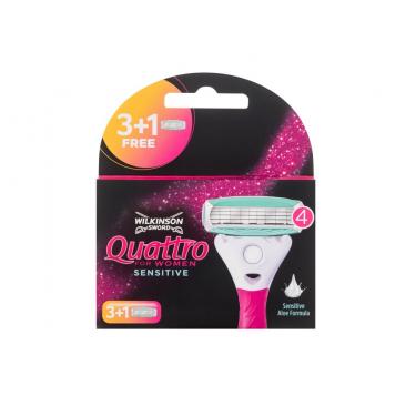 Wilkinson Sword Quattro For Women Sensitive  4Pc    Per Donna (Lama Di Ricambio)