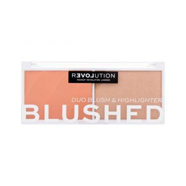 Revolution Relove Colour Play Blushed Duo Blush & Highlighter  5,8G Queen   Per Donna (Konturovací Paletka)