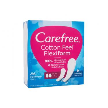 Carefree Cotton Feel      56Pc Per Donna (Pantyliner) Flexiform Fresh Scent