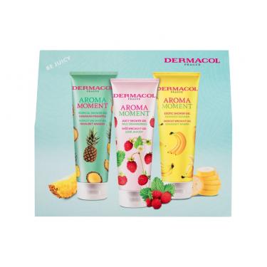 Dermacol Aroma Moment   Shower Gel Hawaiian Pineapple 250 Ml + Shower Gel Wild Strawberries 250 Ml + Shower Gel Bahamas Banana 250 Ml   250Ml U (Shower Gel) Be Juicy