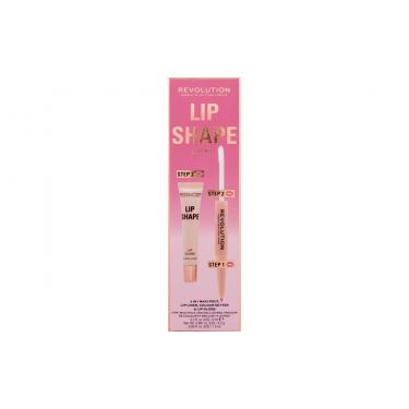 Makeup Revolution London Lip Shape  9Ml Lip Shape Lip Gloss 9 Ml + 2 In 1 Lip Liner & Colour Setter 1,7 Ml Per Donna  (Lip Gloss)  Pink Nude