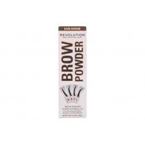 Makeup Revolution London Brow Powder Stamp & Stencil  0,65G Dark Brown   Per Donna (Polvere Per Sopracciglia)