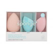 Real Techniques Poreless Perfection Kit  Miracle Cleanse Sponge + Miracle Airblend Sponge +  Miracle Powder Sponge 1Pc    Per Donna (Applicatore)