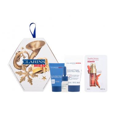 Clarins Men   Men Active Face Wash 30 Ml + Men Super Moisture Balm 12 Ml + Men Shave And Beard Oil 3 Ml + Double Serum Light Texture 0,9 Ml Skin Serum 1I00000101 30Ml M (Cleansing Gel) Essentials