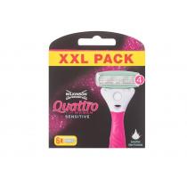 Wilkinson Sword Quattro For Women Sensitive  6Pc    Per Donna (Lama Di Ricambio)